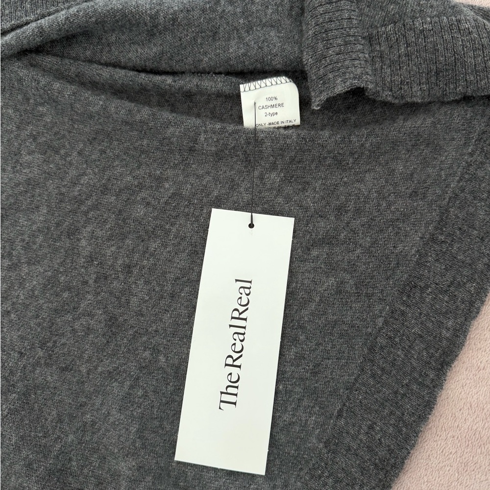 Gray Cashmere Sweater Cardigan
